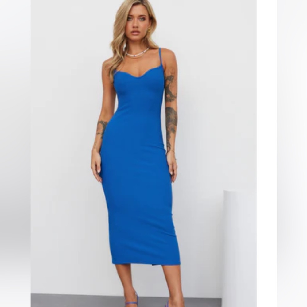 Hello Molly Fancy Heart Maxi Dress Royal Blue